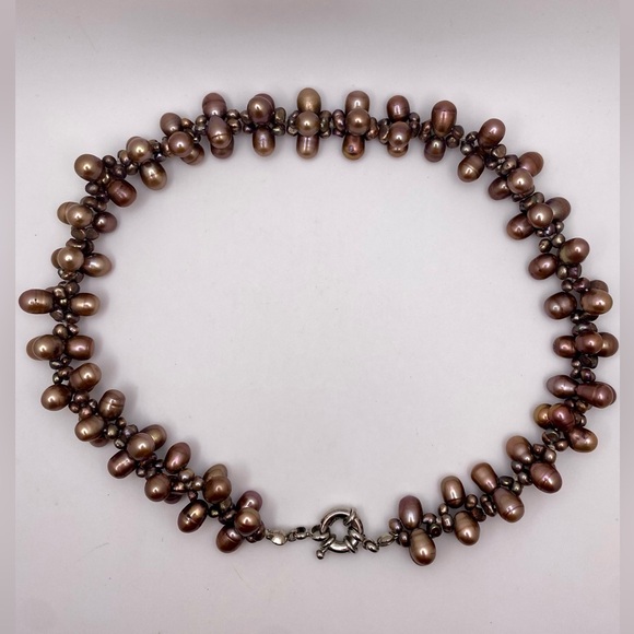 Dyed freshwater pearl necklace - Picture 2 of 3